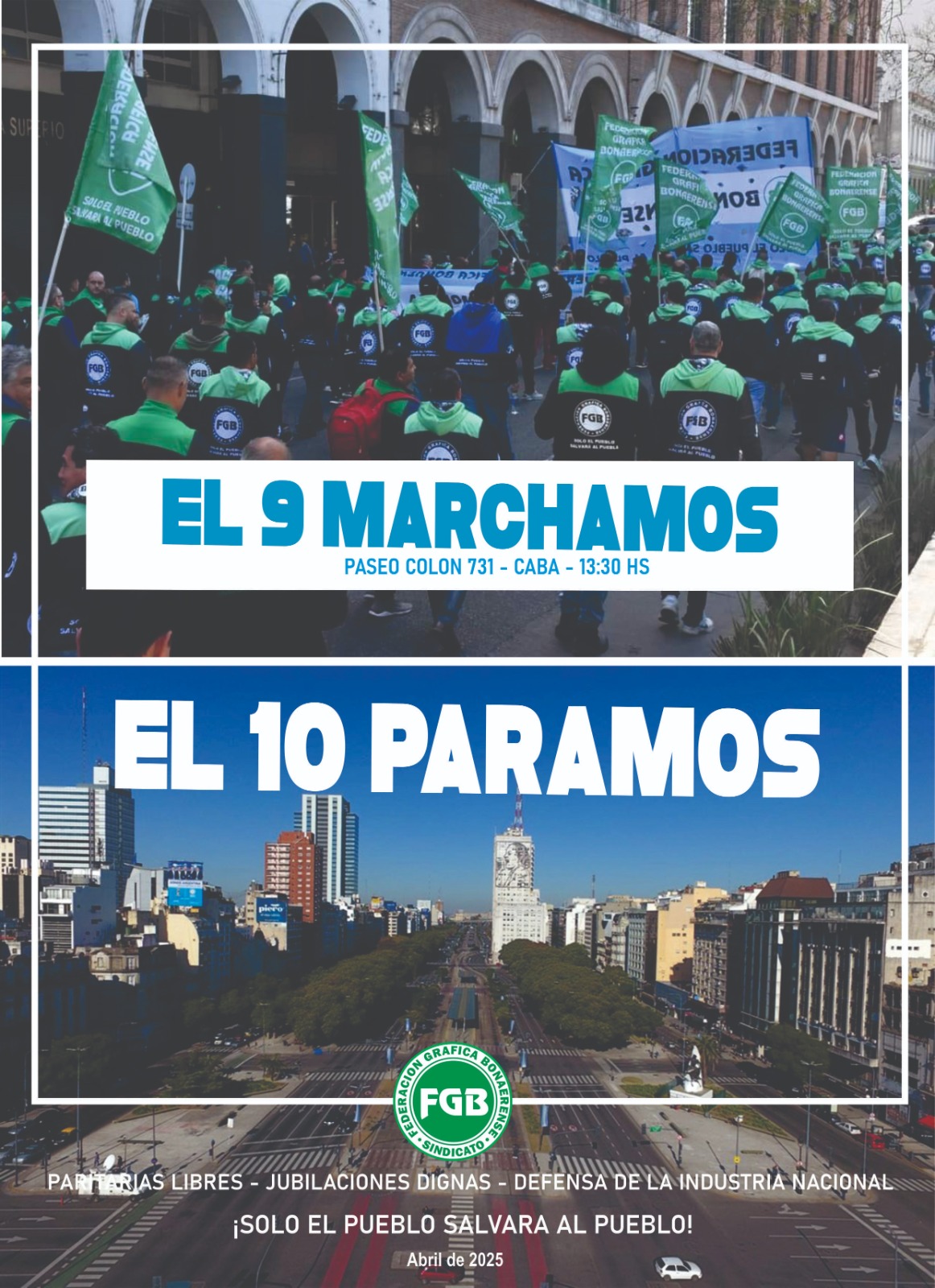 Marcha jubilados y para general